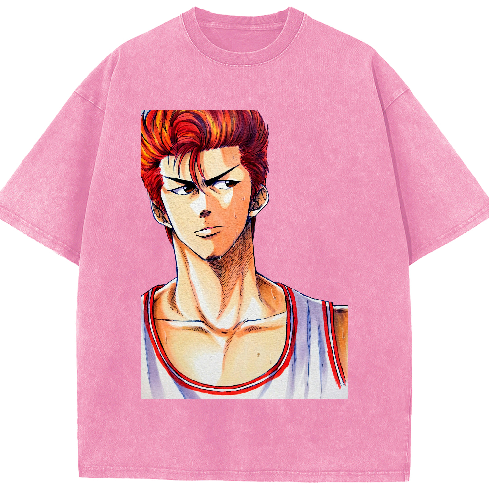 （画像用） SLAM DUNK／スラムダンク 綿100% ヴィンテージ風 半袖Tシャツ（フロントプリント）